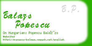 balazs popescu business card